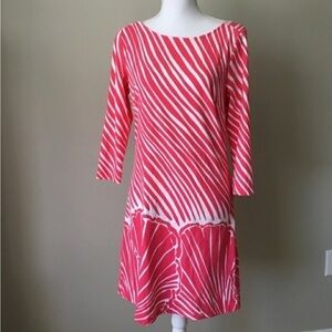 Lilly Pulitzer Pink Shimmy Shell Long Sleeve Dress SM Beach Cruise Resort